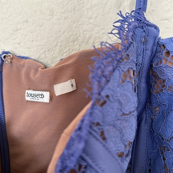 HOUSE‎ OF CB 'Lala' Lavender Lace Mini Dress purple corset NWOT size S - Picture 7 of 11